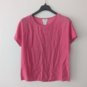Neiman Marcus Silk Blouse Size Medium Pink